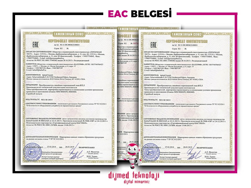 EAC Belgesi Çorlu