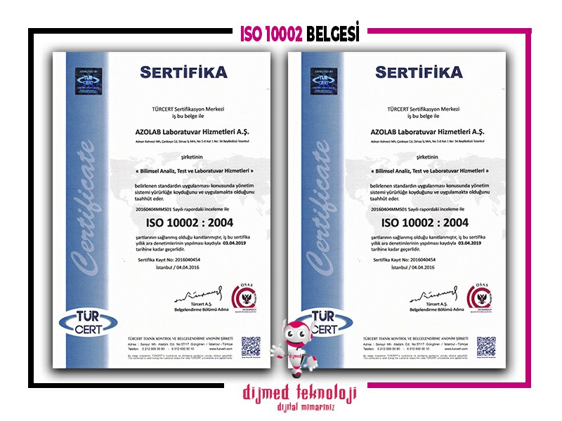 İSO 10002 Belgesi