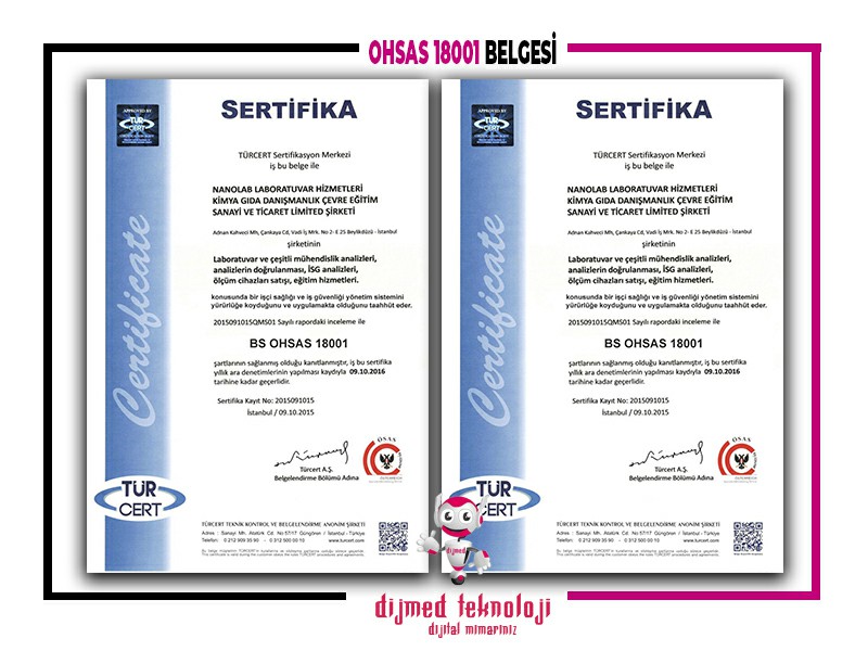 OHSAS 18001 Belgesi