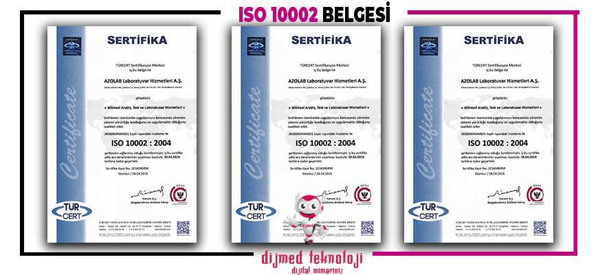 İSO 10002 Belgesi Çorlu